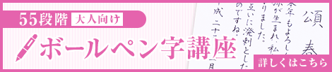 55段階大人向け ボールペン字講座