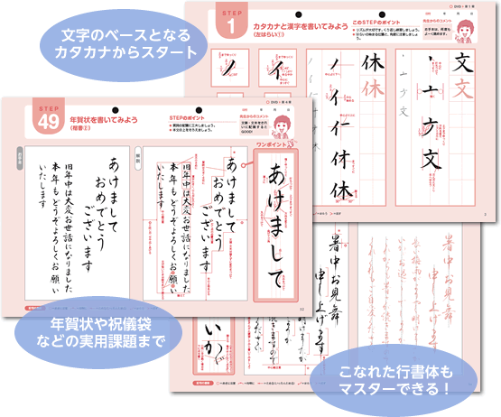 1日わずか2ページできれいな字に！上達へのこだわりが満載のテキスト