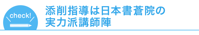 添削指導は日本書蒼院の実力派講師陣